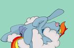  cloud equine friendship_is_magic hi_res horse litmauthor mammal my_little_pony pegasus pony pussy rainbow_dash_(mlp) sleeping teats wings 