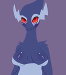  blush breasts featherystorm female hi_res legendary_pok&eacute;mon lugia nintendo pok&eacute;mon red_eyes shadow_lugia slightly_chubby smile solo video_games 