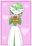  &lt;3 ambiguous_gender anzhyra blush english_text eyes_closed gardevoir hi_res holding_object holding_sign nintendo noseless pok&eacute;mon sign smile solo text video_games 
