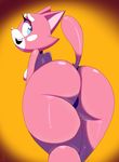  2016 anthro areola bent_over big_butt breasts butt cat clothed clothing feline female hi_res huge_butt looking_back mammal nude panties rear_view shima_luan solo super_planet_dolan thehumancopier thick_thighs topless underwear 
