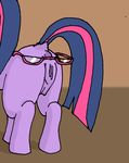  butt equine eyewear female friendship_is_magic glasses hind_legs horn horse litmauthor mammal my_little_pony pony pussy simple_background teats twilight_sparkle_(mlp) unicorn 