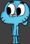  anthro blue_fur cartoon cartoon_network cat eyebrows feline flaccid fur fuzzy gumball gumball_watterson hi_res male mammal nipples penis standing the_amazing_world_of_gumball 