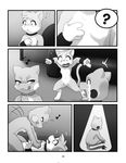  2016 ? anthro black_and_white blush breasts brother cat collar comic darkmirage dragonchu dragonchu_(character) fan_character feline female fur greyscale hair hi_res hybrid male mammal monochrome nintendo nude open_mouth pok&eacute;mon pussy quetzalli_(character) shocked sibling simple_background sis_(fyoshi) sister tongue video_games white_fur 