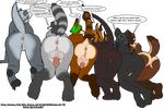  2015 all_fours alpha_channel anthro anus backsack balls bat big_balls big_penis butt canine cooper_(drmellbourne) cuntboy dawn_(drmellbourne) dragon drmellbourne english_text erection female flaccid fur gale_(drmellbourne) group hair herm hi_res humanoid_penis hybrid intersex kangaroo looking_back madkaniini mammal marsupial mell mustelid nude penis pussy raccoon roxanne_(drmellbourne) simple_background text transparent_background wings wolf wolverine xander 