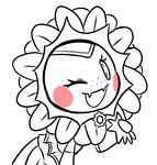  blush fangs female flora_fauna flower freckles looking_at_viewer not_furry one_eye_closed plant plants_vs_zombies sunflower vampire vampire_sunflower wink 
