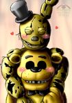  &lt;3 animatronic bear eyeless eyes_closed five_nights_at_freddy&#039;s five_nights_at_freddy&#039;s_3 golden_freddy_(fnaf) hat lagomorph machine mammal rabbit robot springtrap_(fnaf) top_hat video_games プロト6号 