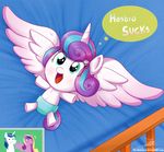 2016 crib cub diaper equine female flurry_heart_(mlp) friendship_is_magic hi_res horn mammal my_little_pony princess_cadance_(mlp) shining_armor_(mlp) the-butcher-x winged_unicorn wings young 