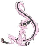  anthro blush breasts dreamkeepers female fluffy_tail fur long_tail low_res mammal masturbation navel nipples nude pink_fur pink_nose pussy signature simple_background solo unknown_artist vaginal_masturbation viriathus white_background 