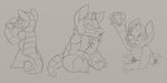  alien anthro armadillo disney emerging experiment_(species) fan_character gem holding_object hole lilo_and_stitch line_art male mammal monochrome multiple_images multiple_poses nude petrock pose raised_arm rear_view sitting solo thinking 