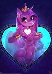  &lt;3 2016 anthro anthrofied areola atryl breasts equine feathered_wings feathers female friendship_is_magic hair hi_res holidays horn long_hair looking_at_viewer mammal mostly_nude multicolored_hair my_little_pony navel nipples patreon princess_cadance_(mlp) pussy smile solo valentine&#039;s_day winged_unicorn wings 