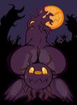  4_toes anthro butt cursed_sampling dark_background looking_at_viewer moon night orange_eyes orange_nose presenting presenting_hindquarters pumpkin splinterling tags_request terraria toes tree yowesephth 