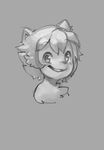  auvere blush bust_(disambiguation) garo greyscale kemono mammal monochrome puinkey smile teeth 