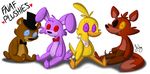  2015 avian bear bird bonnie_(fnaf) button canine chica_(fnaf) chicken five_nights_at_freddy&#039;s fox foxy_(fnaf) freddy_(fnaf) group hi_res imajenink_(artist) lagomorph machine mammal plushie rabbit video_games 