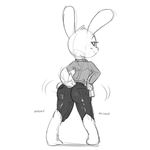  2016 anthro bedroom_eyes butt cute disney doggie999 eyelashes female half-closed_eyes hi_res judy_hopps lagomorph long_ears looking_at_viewer mammal rabbit seductive short_stack solo suggestive zootopia 