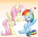  &lt;3 2016 blush butt cute cutie_mark duo equine eyes_closed feathered_wings feathers female feral flapping fluttershy_(mlp) friendship_is_magic hair hashio mammal milk milk_bottle multicolored_hair multicolored_tail my_little_pony pegasus pink_hair rainbow_dash_(mlp) rainbow_hair rainbow_tail simple_background sitting spread_wings wings 