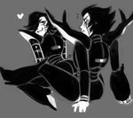  &lt;3 android blush clothed clothing digital_media_(artwork) duo girly hair hotlegmeme humanoid machine male male/male mettaton mettaton_neo not_furry robot selfcest simple_background square_crossover undertale video_games 