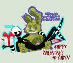  2016 animatronic avj_(artist) five_nights_at_freddy&#039;s five_nights_at_freddy&#039;s_2 five_nights_at_freddy&#039;s_3 glowing glowing_eyes holidays lagomorph machine male mammal marionette_(fnaf) puppet rabbit robot springtrap_(fnaf) valentine&#039;s_day video_games 
