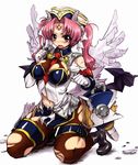  angel_wings cloche hat kajo shinrabanshou solo torn_clothes twintails wings 