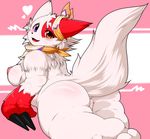  2016 anthro big_butt blush breasts butt female geiru_mirua heterochromia hi_res mammal nintendo nude open_mouth pok&eacute;mon pussy slightly_chubby solo video_games zangoose 