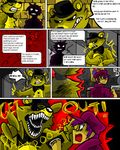  2015 animatronic bakukurara bear comic five_nights_at_freddy&#039;s golden_freddy_(fnaf) human machine mammal purple_man_(fnaf) robot video_games 