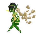  avatar:_the_last_airbender black_hair blue_eyes blush breasts female hair hi_res imp not_furry simple_background small_breasts solo thetransformtentacle thick_thighs toph_bei_fong white_background wide_hips yellow_sclera 