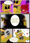  2016 aggablaze animatronic canine comic five_nights_at_freddy&#039;s fox foxy_(fnaf) golden_freddy_(fnaf) group hi_res machine male mammal robot video_games 