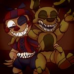  2015 animatronic five_nights_at_freddy&#039;s five_nights_at_freddy&#039;s_4 group humanoid machine male mammal nightmare_balloon_boy_(fnaf) plushtrap_(fnaf) robot veloceryx video_games 