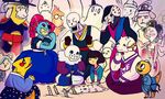  alphys ambiguous_gender asgore_dreemurr board_game boss_monster burgerpants clothing dmsaud1004 dress elemental female fire fire_elemental fish game_(disambiguation) ghost grillby group hair_bow hair_ribbon hat human joseontale lesser_dog lizard male mammal marine mettaton monster monster_kid muffet napstablook papyrus_(undertale) protagonist_(undertale) reptile ribbons sans_(undertale) scalie spirit tem temmie_(undertale) toriel undertale undyne video_games woshua 