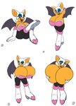  2013 2016 anthro badgerben bat big_breasts breast_expansion breasts cleavage clothed clothing female hi_res huge_breasts hyper hyper_breasts mammal rouge_the_bat seth65 solo sonic_(series) 