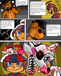  2014 animatronic bakukurara balloon_boy_(fnaf) bear comic five_nights_at_freddy&#039;s five_nights_at_freddy&#039;s_2 freddy_(fnaf) group machine mammal mangle_(fnaf) robot video_games 