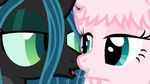  changeling drooling duo earth_pony equine fan_character female female/female fluffle_puff friendship_is_magic hair half-closed_eyes horn horse kissing making_out mammal mixermike622 my_little_pony pony queen_chrysalis_(mlp) royalty saliva saliva_string 