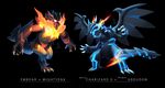  ambiguous_gender emboar fusion groudon legendary_pok&eacute;mon mega_charizard mega_charizard_x mega_evolution mightyena nintendo pok&eacute;mon primal_groudon syntheticimagination video_games 