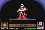  ambiguous_gender animated battle bone boots cape clothing davitsu eyes_closed footwear gloves human low_res male mammal monster papyrus_(undertale) skeleton undertale video_games 