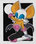  anthro bat bhawk breasts cleavage clothed clothing erect_nipples female mammal nipple_bulge nipples rouge_the_bat seth65 solo sonic_(series) wings 