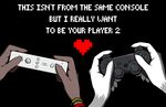  &lt;3 absurd_res anthro black_background cat duo english_text feline fur game_controller gaming grey_fur hexcat hi_res holidays lonely_cat mammal multicolored_fur nintendo playing_videogame playstation playstation_3 simple_background text two_tone_fur valentine&#039;s_day video_games white_fur wii 