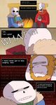  asgore_dreemurr azurite-draws bone boss_monster brothers caprine christmas coal comic comic_sans fire gift goat group hi_res holidays humor male mammal mettaton monster papyrus_(undertale) papyrus_font sans_(undertale) sibling skeleton text undertale video_games 