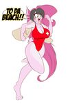  anthro bangs big_breasts big_ears black_hair breasts cleavage clothed clothing english_text female floppy_ears fur green_eyes hair huge_breasts lagomorph long_ears long_hair mammal mastergodai multicolored_fur multicolored_hair navel one-piece_swimsuit open_mouth pink_fur pink_hair rabbit rascals reiko_usagi smile solo swimsuit text thick_thighs two_tone_fur two_tone_hair white_fur wide_hips 