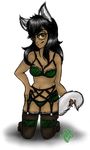  animal_humanoid black_hair breasts canine clothing eyewear female glasses hair homestuck human humanoid jade_harley jalle kneeling lingerie long_hair mammal ms_paint_adventures smile solo translucent underwear 