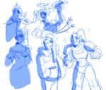  alphys asgore_dreemurr clowncare cosplay crown eye_patch eyewear female fish glasses marine muffet papyrus_(undertale) sans_(undertale) undertale undyne undynetale video_games 