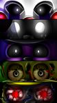  2016 absurd_res animatronic bear digital_media_(artwork) eyes_close-up five_nights_at_freddy&#039;s five_nights_at_freddy&#039;s_2 five_nights_at_freddy&#039;s_3 five_nights_at_freddy&#039;s_4 glowing glowing_eyes group hi_res lagomorph machine mammal marionette_(fnaf) nightmare_(fnaf) rabbit red_eyes robot sanity-paints_(artist) shadow_bonnie_(fnaf) shadow_freddy_(fnaf) springtrap_(fnaf) video_games 