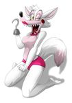  animatronic breasts canine clothed clothing female five_nights_at_freddy&#039;s five_nights_at_freddy&#039;s_2 fox funtime_foxy_(fnaf) group hi_res hook machine mammal mangle_(fnaf) one_eye_closed open_mouth panties pinkypills_(artist) robot topless underwear video_games wink yellow_eyes 