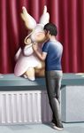  couple duo female hand_holding hi_res human inside interspecies kissing male mammal mega_audino mega_evolution nintendo nude ole pok&eacute;mon pok&eacute;philia pussy sitting size_difference video_games 