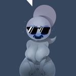  anonymous big_breasts blush breasts cleavage clothed clothing eyewear female hi_res huge_breasts nipples not_furry nude open_mouth plantpenetrator pussy solo sunglasses tumblr wide_hips 