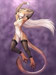  ajna anthro breasts canine female hair hi_res hooves hybrid long_hair long_tail mammal nude pussy small_breasts solo 