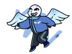  alpha_channel angeltale animated_skeleton bone boots clothed clothing footwear jacket low_res male monster not_furry pants sans_(undertale) signature simple_background skeleton smile solo teeth the_noodle_befriender transparent_background undead undertale video_games wings 