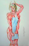  absurd_res alien apron ben_10 ben_10:_omniverse breasts cartoon_network clothing female hi_res humanoid looma_red_wind multi_eye multi_limb muscular muscular_female not_furry red_skin solo tetramand 
