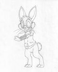  absurd_res ascot bottomless buckteeth clothed clothing cub digitigrade eyewear featureless_crotch glasses greyscale hi_res lagomorph male mammal mizzyam monochrome nigel_stup pencil_(artwork) rabbit shirt solo standing teeth traditional_media_(artwork) uhoh watch whiskers young 