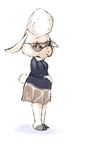  alterissue anthro big_hair caprine clothed clothing dawn_bellwether disney eyewear female glasses hi_res hooves mammal sheep simple_background solo zootopia 