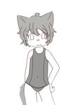  absurd_res anthro auvere blush canine clothing cub cute fox hi_res kemono looking_at_viewer male mammal open_mouth portrait simple_background solo swimsuit three-quarter_portrait white_background young 