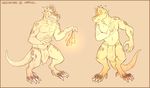  anthro cappuccino claws clothing duo grin hypnosis kobold loincloth male mind_control scalie 
